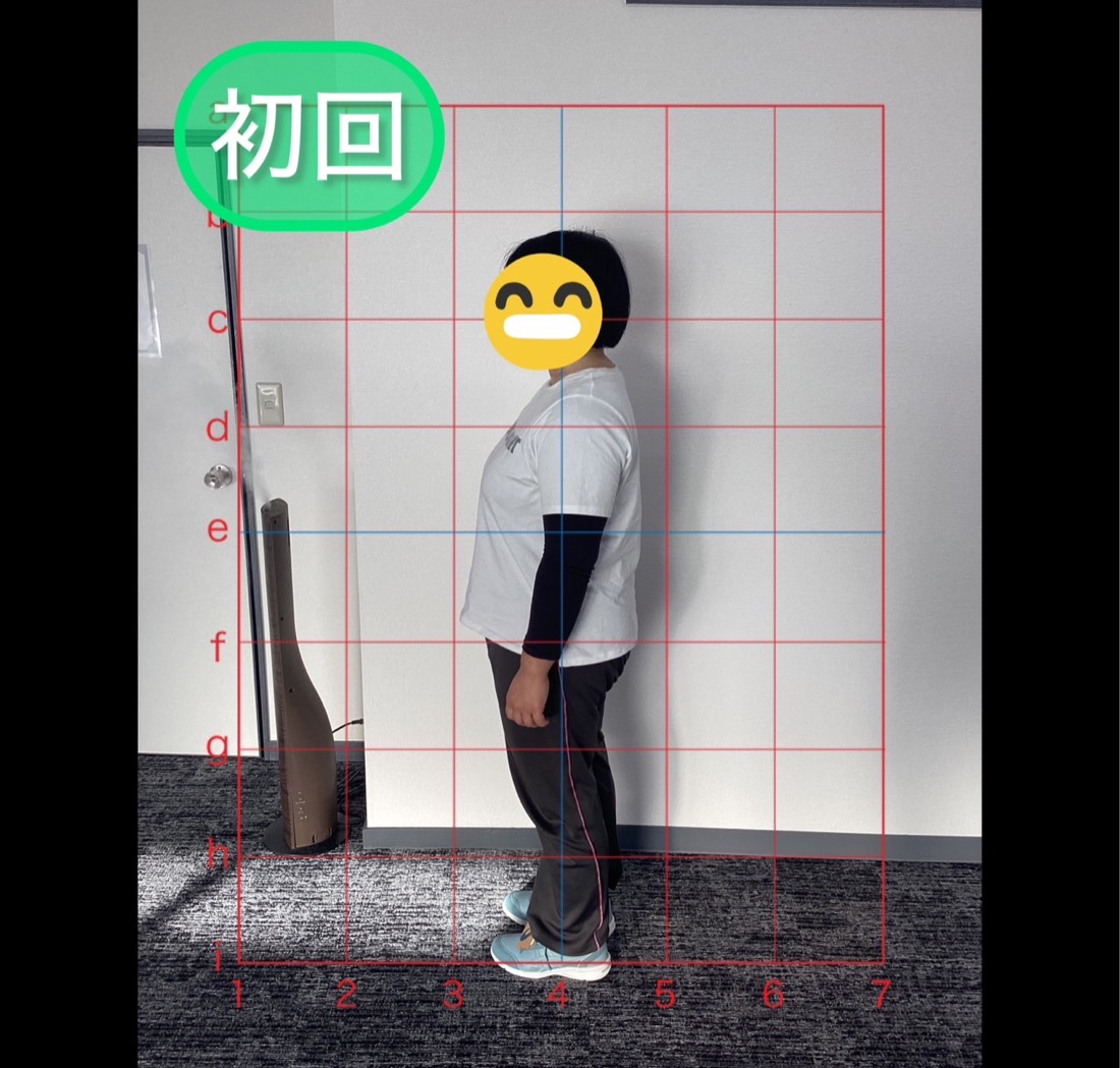 ダイエット目的のお客様 初回姿勢